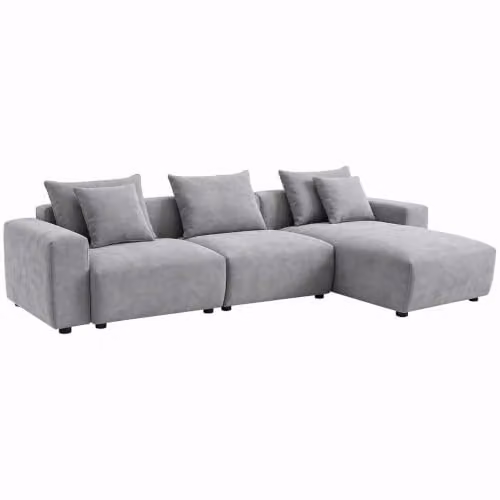 Furnishings For Less UK Mayfield Grey Universal Corner Sofa with Reversible Chaise and Scatter Cushions – 2
