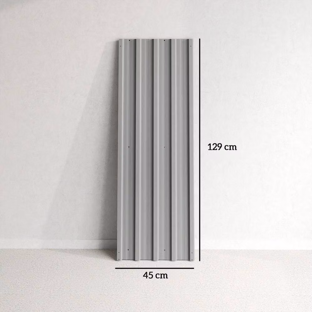 VOGREX Pack of 12 Galvanised Steel Metal Roofing Sheets for Greenhouse, Grey – 2