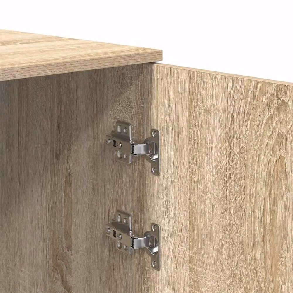 Berkfield Home Sonoma Oak Wall Mounted Storage Cabinet in Brown, W/D/H: 50 x 45 x 103.5 cm – 2