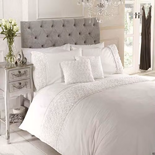 Rapport Home Limoges Floral Polycotton Duvet Cover and Pillowcase Set, White