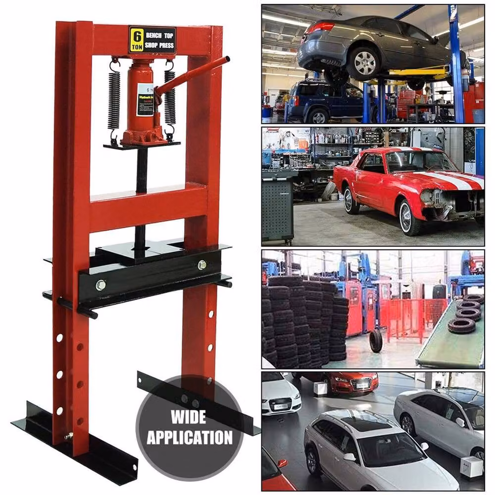 SPETLEK 6 Ton Floor Hydraulic Bench Press in Red – 3
