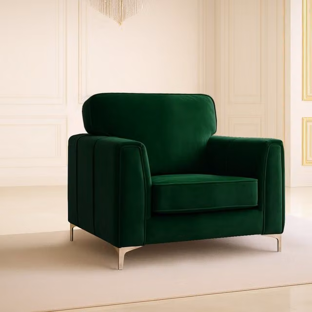 Somnior Beds Ltd Regency Plush Velvet Tub Chair in Emerald Green