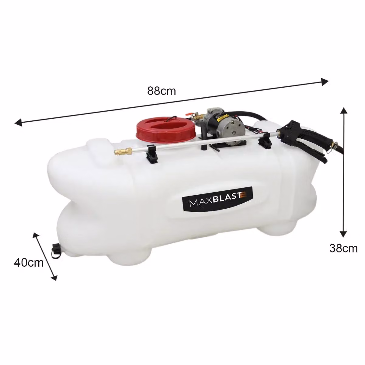 Monstershop ATV Tipping Trailer with 60 Litre Rechargeable Pressure Sprayer in Blue – 2