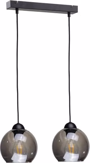 Netlighting Yuno Bar Pendant Ceiling Light in Black, 50 cm, 2x E27