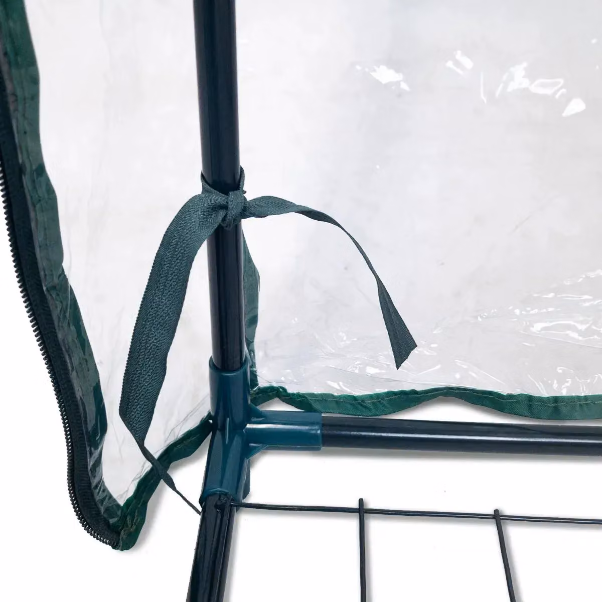 Monstershop 4 Tier Mini Greenhouse with Green PVC Plastic Cover, W/D/H: 59 x 39 x 160 cm – 3