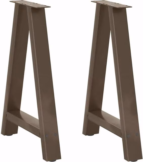 Berkfield Home A-Shaped Steel Coffee Table Legs, 2 Pieces, Black, W: 50 cm, H: 72-73 cm – 1