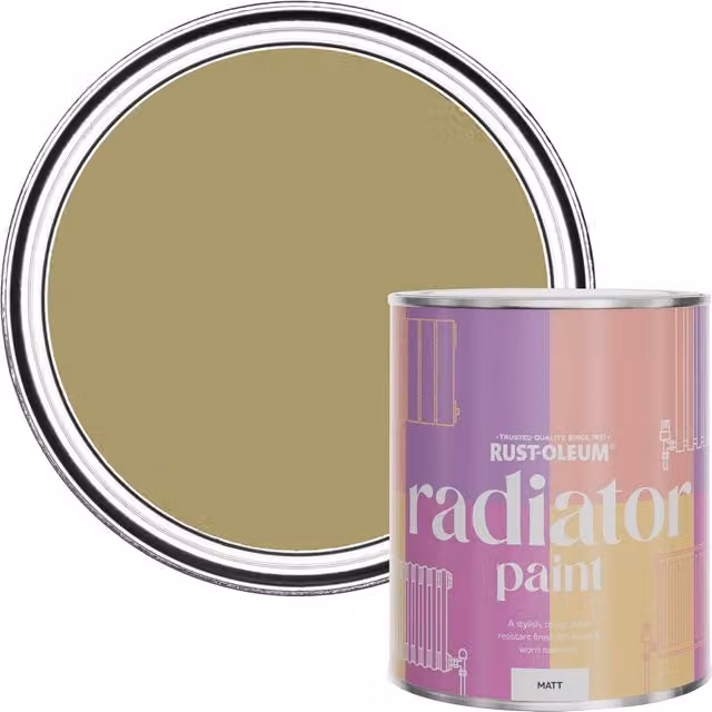 Rust-Oleum Matt Green Radiator Paint, 0.75 l