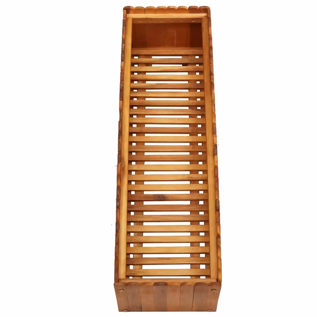Berkfield Home Garden Raised Bed in Brown Solid Acacia Wood, W/D/H: 100 x 30 x 25 cm – 4