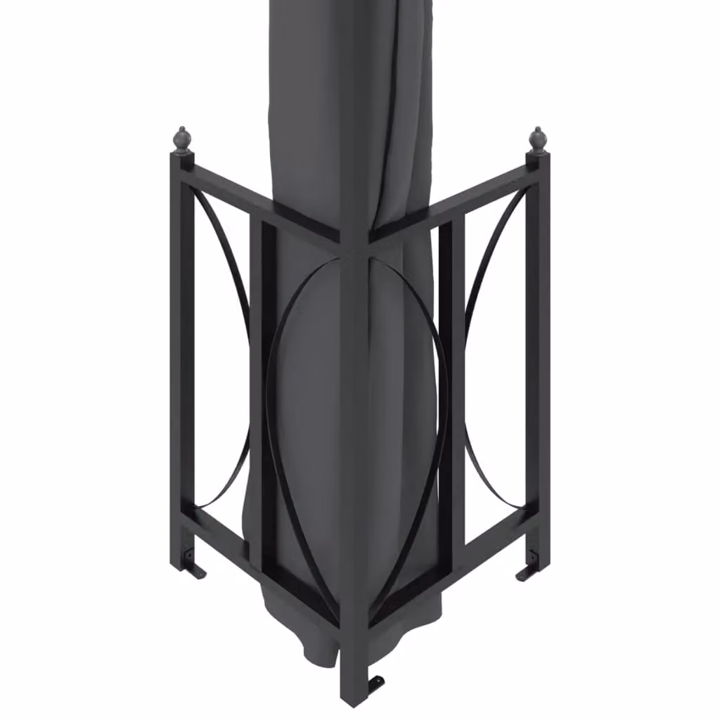 Berkfield Home Gazebo with Sidewalls and Double Roof, Anthracite and Black, W: 400 cm, D: 300 cm, H: 265 cm – 4