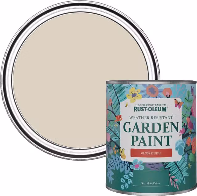 Rust-Oleum Opaque Garden Paint in Gloss Finish, Beige/Yellow, 0.75 l