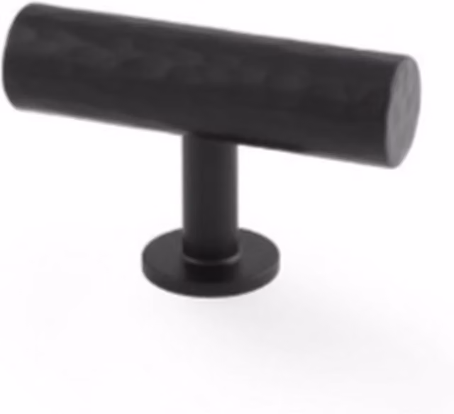 Handle & Home Hammered Cabinet Handles and Knobs, Black, 55mm and 35mm