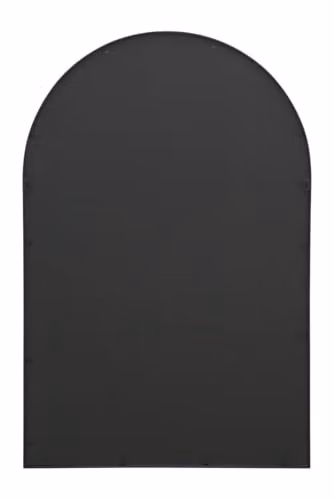 MirrorOutlet Modern Arched Window Wall Mirror in Black Metal, W: 120 cm, H: 80 cm, D: 3 cm – 2