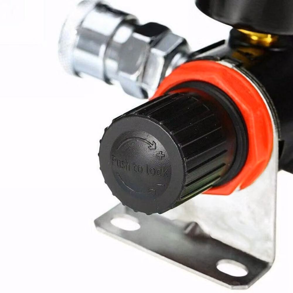 SPETLEK 1/4" BSP Air Pressure Regulator Gauge, Black – 3
