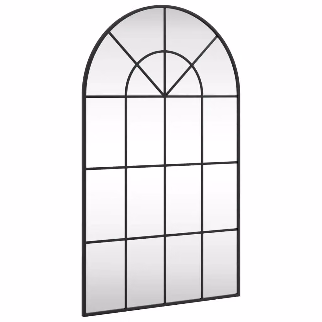 Berkfield Home Arch Wall Mirror in Black, W: 60 cm, H: 100 cm – 2