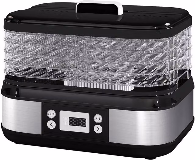 Nordara TouchDry Electric Food Dehydrator for Fruit and Meat Jerky in Black, W/D/H: 100 x 15 x 15 cm