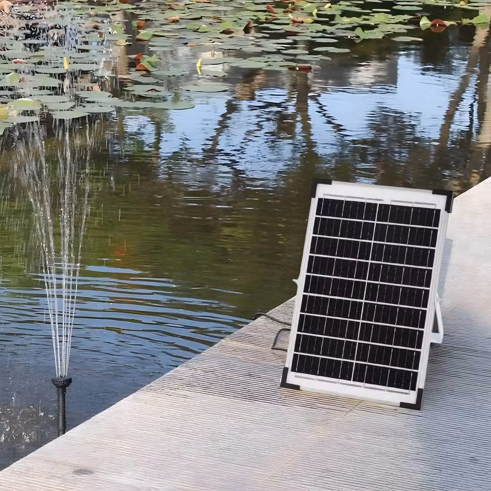Living and Home 10W Solar Fountain Pump in Black – 4