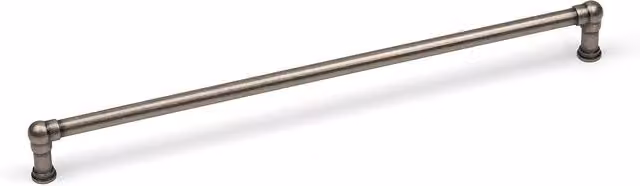Handle & Home Pewter Industrial Cupboard Pipe Handle in Silver and Grey