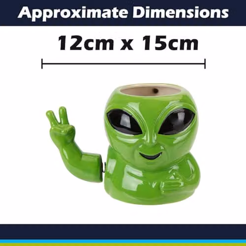 VFM e-Store Shaking Alien Wobble Mug, Green, Ceramic, W/D/H: 12 x 12 x 15 cm – 2
