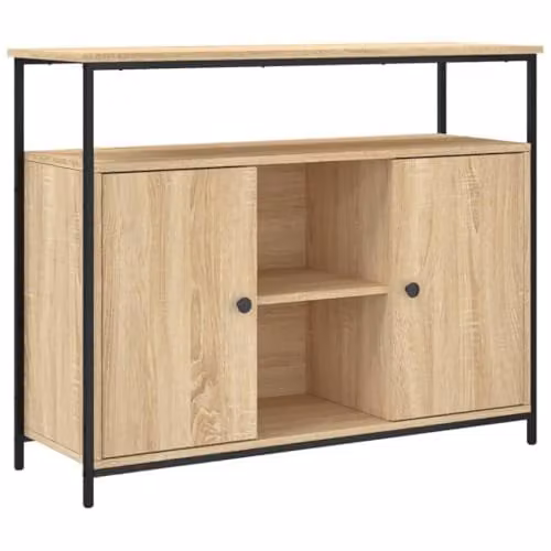 vidaXL Modern Sideboard in Sonoma Oak, W/D/H: 100 x 35 x 80 cm