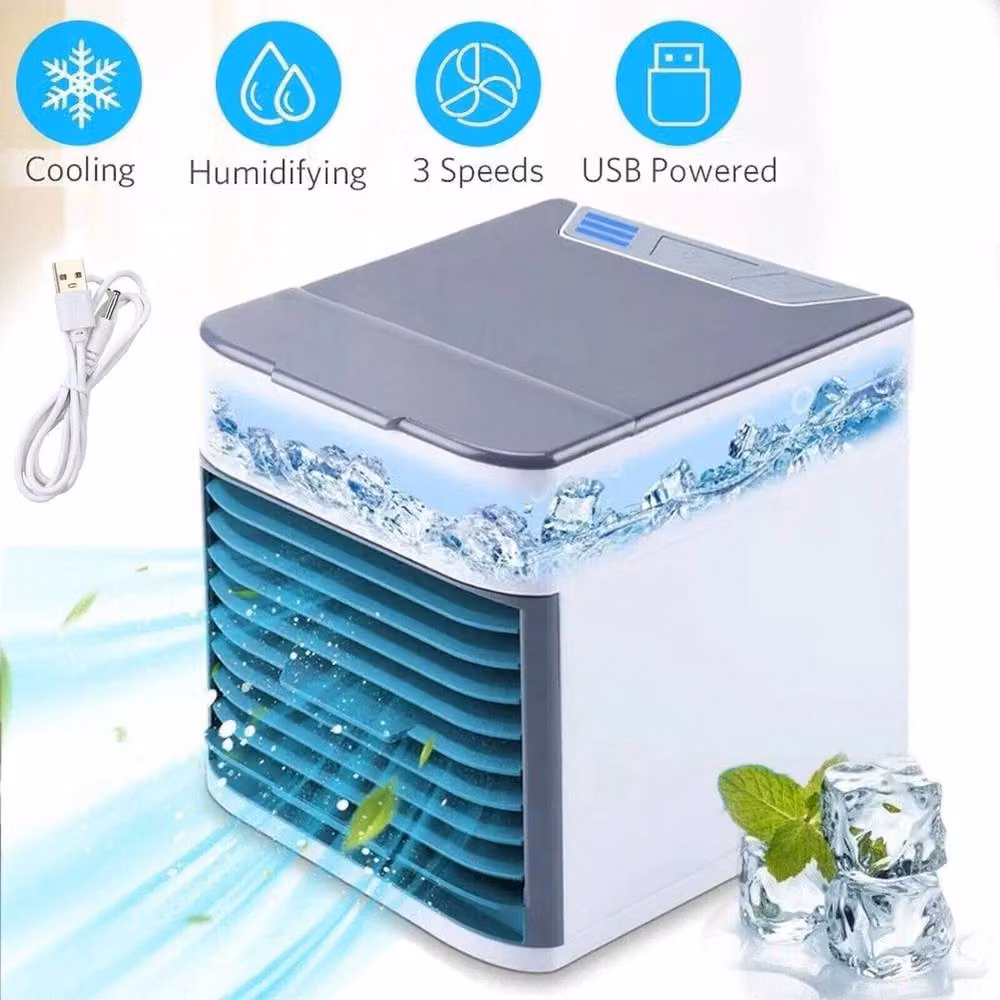 FLAVORA USB Portable Mini Air Cooler, Humidifier and Purifier in White – 2