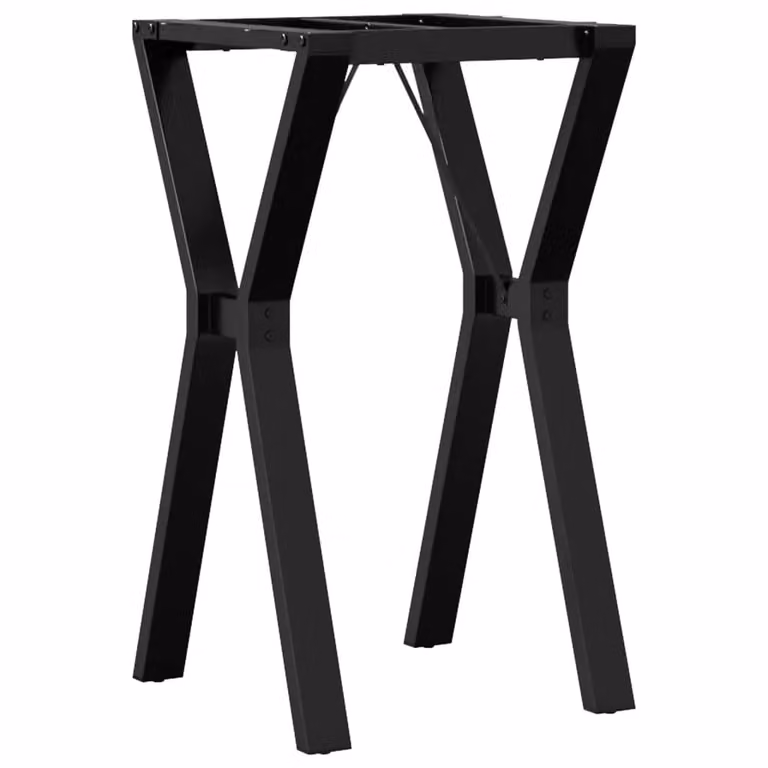 Berkfield Home Y-Frame Dining Table Legs in Black Steel, W/D/H: 40 x 40 x 73 cm