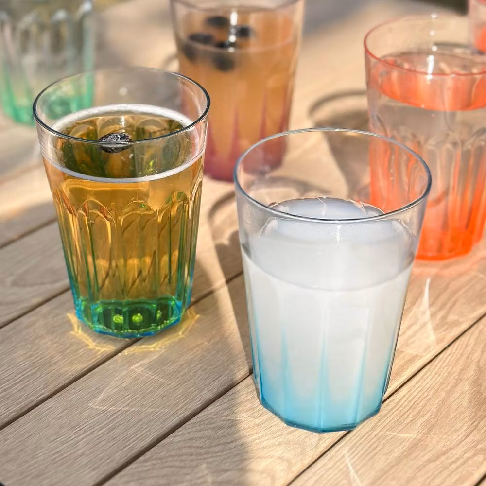 Greentainer Set of 12 Reusable Blue AS Plastic Drinking Tumblers, 350ml – 2