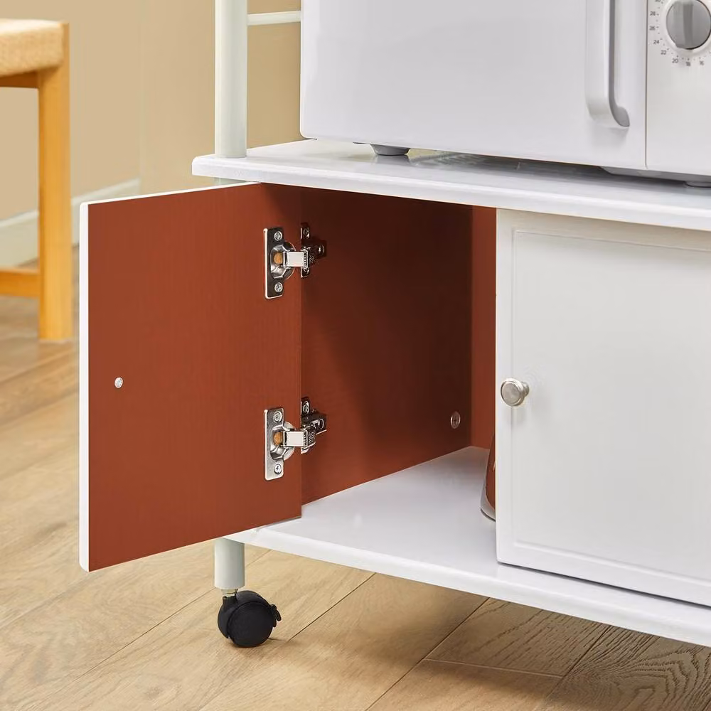 SoBuy Modern White 3-Tier Metal Kitchen Trolley – 3