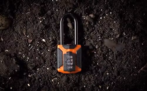 Squire CP50 Long Shackle All Terrain Heavy Duty 4 Wheel Combination Padlock in Orange – 4