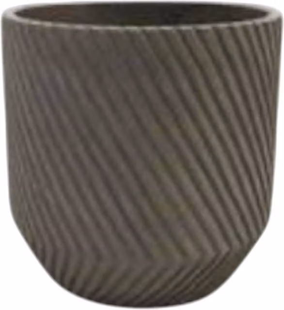 Four Candle Brown Textured Ceramic Cylinder Pot, W/D/H: 16 x 16 x 4 cm