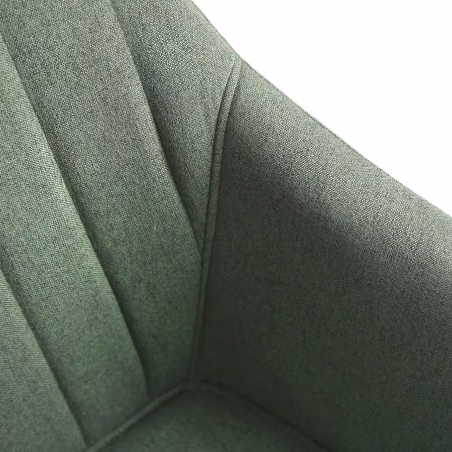 Home Garden Direct Luciano Dining Chairs in Green Textured Linen with Armrests (Set of 2) – 4