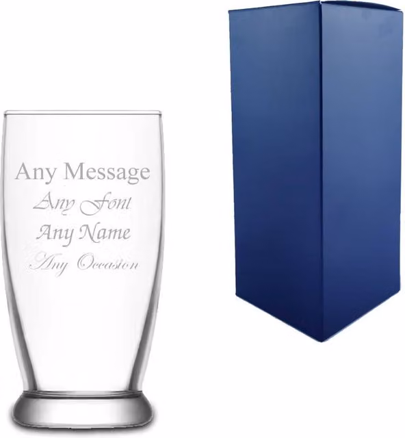 Uniqueful Personalised Engraved Roma Hiball Tumbler Glass in Clear, 140ml