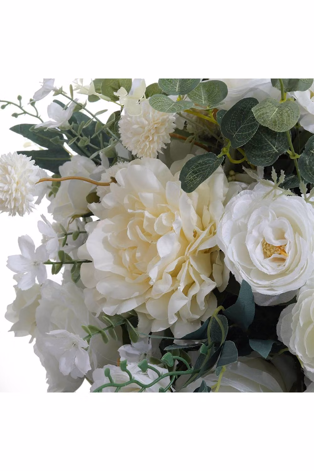 Garden Sanctuary Multicolour and White Silk Artificial Rose Bouquet for Wedding and Tabletop Decor – 4