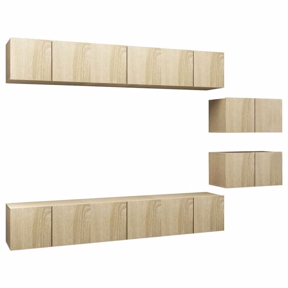Berkfield Home Sonoma Oak TV Cabinet in Light Tan Beige, W/D/H: 60 x 30 x 30 cm – 2