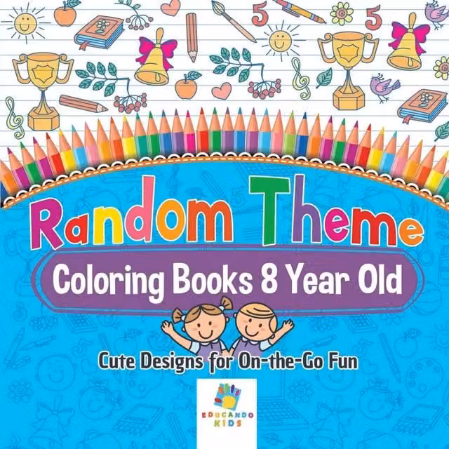 Educando Kids Random Theme Colouring Books for 8 Year Olds with Cute Multicolour Designs