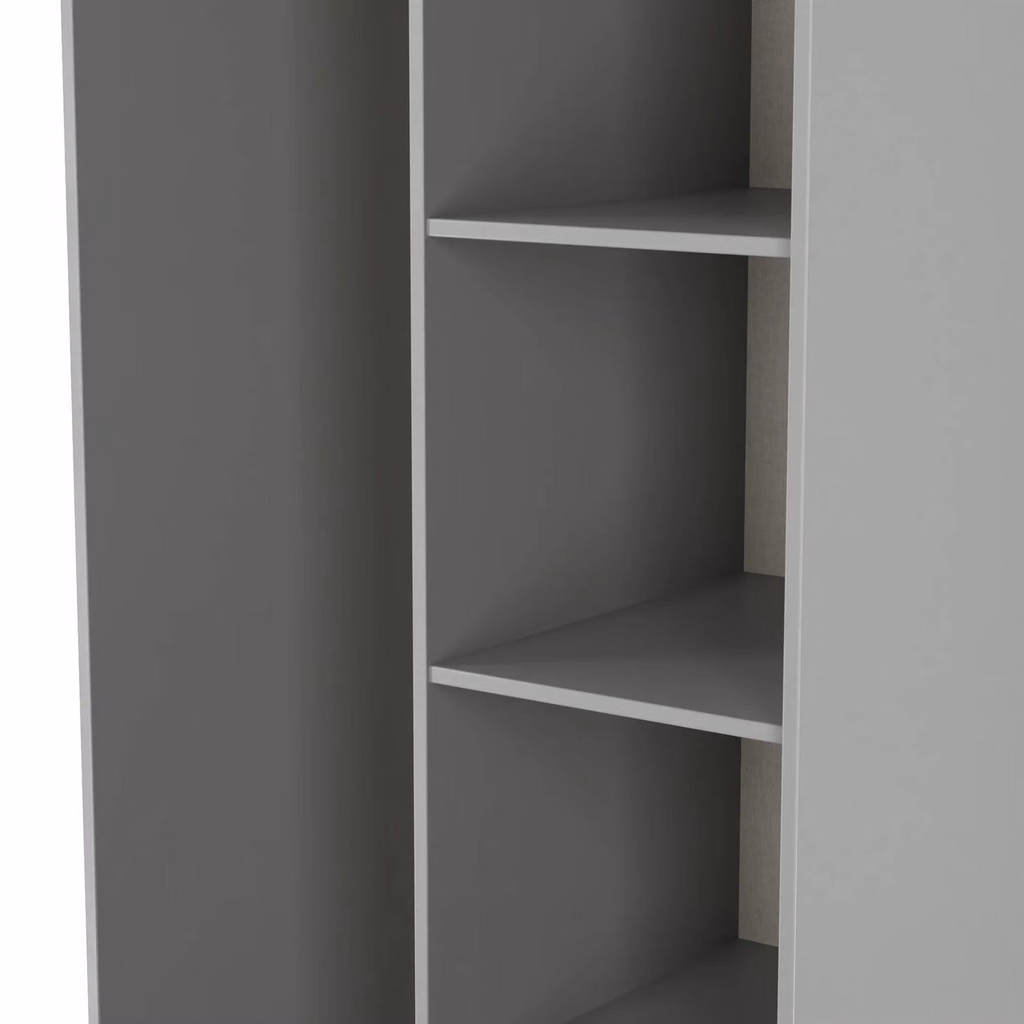 Ready Assembled 2 U Bexley Open Wardrobe in Dark Grey and Gold – 3