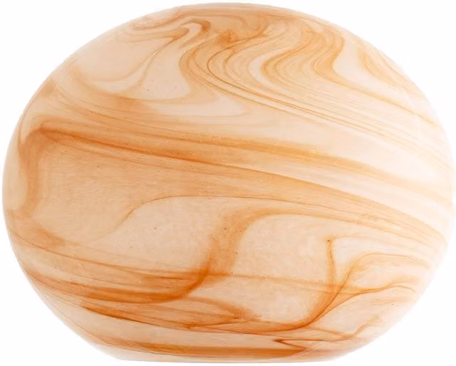 ValueLights Sookie Alabaster Marble Effect Sphere Easy Fit Ceiling Light Shade in Beige and White Glass