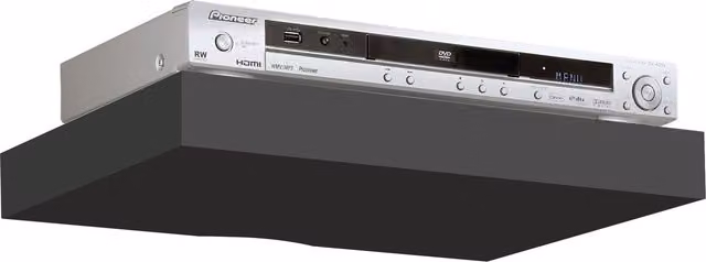 RBUK Modern Media Floating Shelf in Matt Anthracite and Black