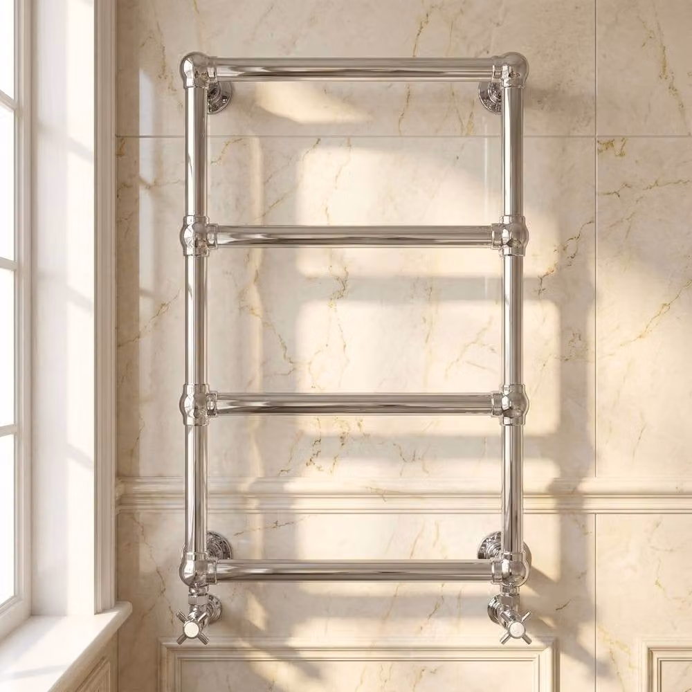 Balterley Harrington Wall Mounted Metal Towel Rail in Silver W: 74.8 cm, H: 49.8 cm – 2