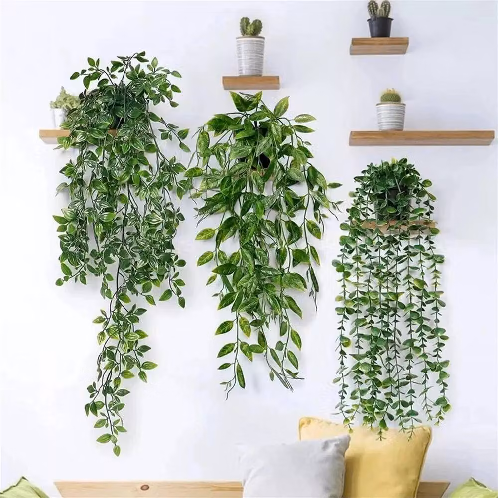 Nordara 4-Piece Set of Green Artificial Hanging Potted Vine Plants – 2