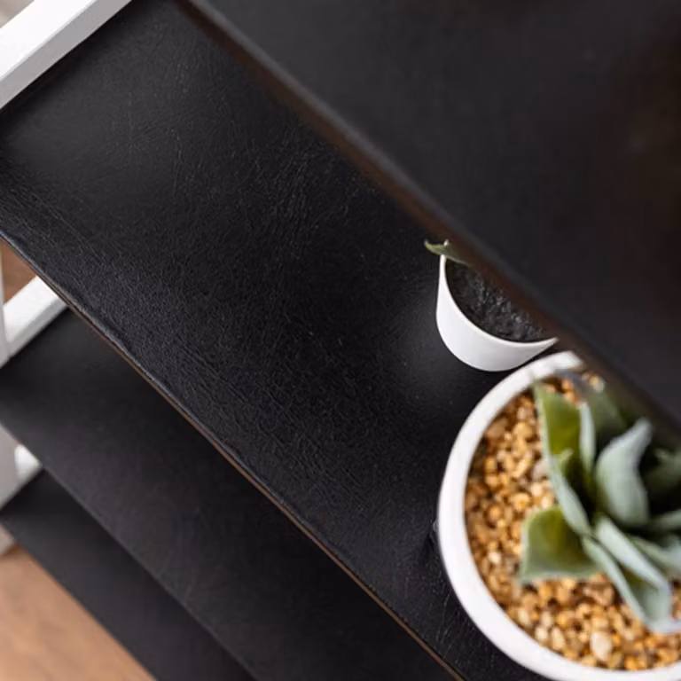 D-C-Fix Black Leather Effect Self-adhesive Vinyl Film, W: 45 cm, L: 5 m