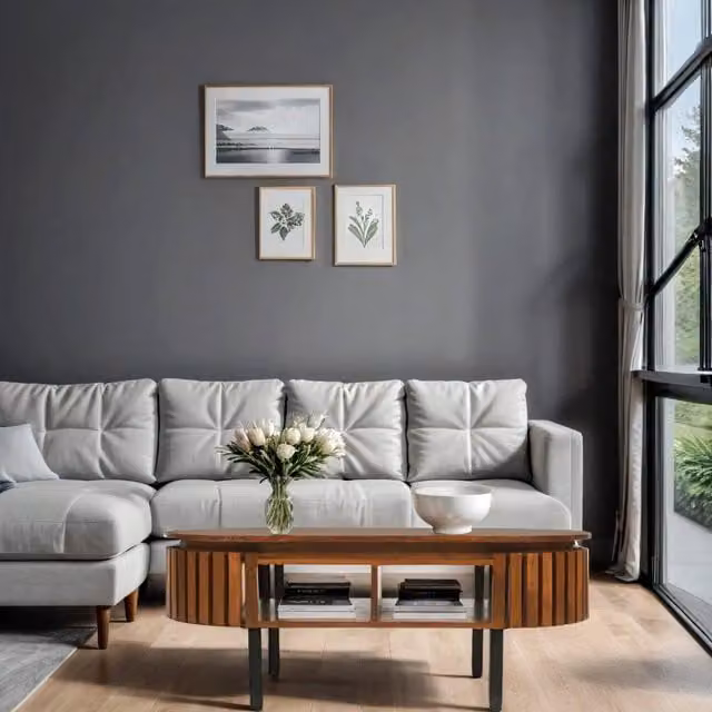 IH Design Carney Mango Wood Slatted Rectangular Coffee Table in Brown