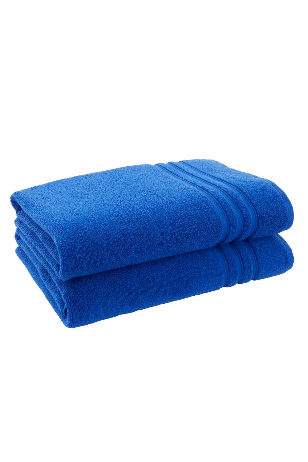 Catherine Lansfield Cotton Bath Sheet Pair, Blue, W: 90 cm, H: 140 cm – 4