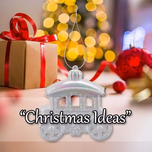VFM e-Store Christmas Carriage Hanging Decoration in Silver and White – 4