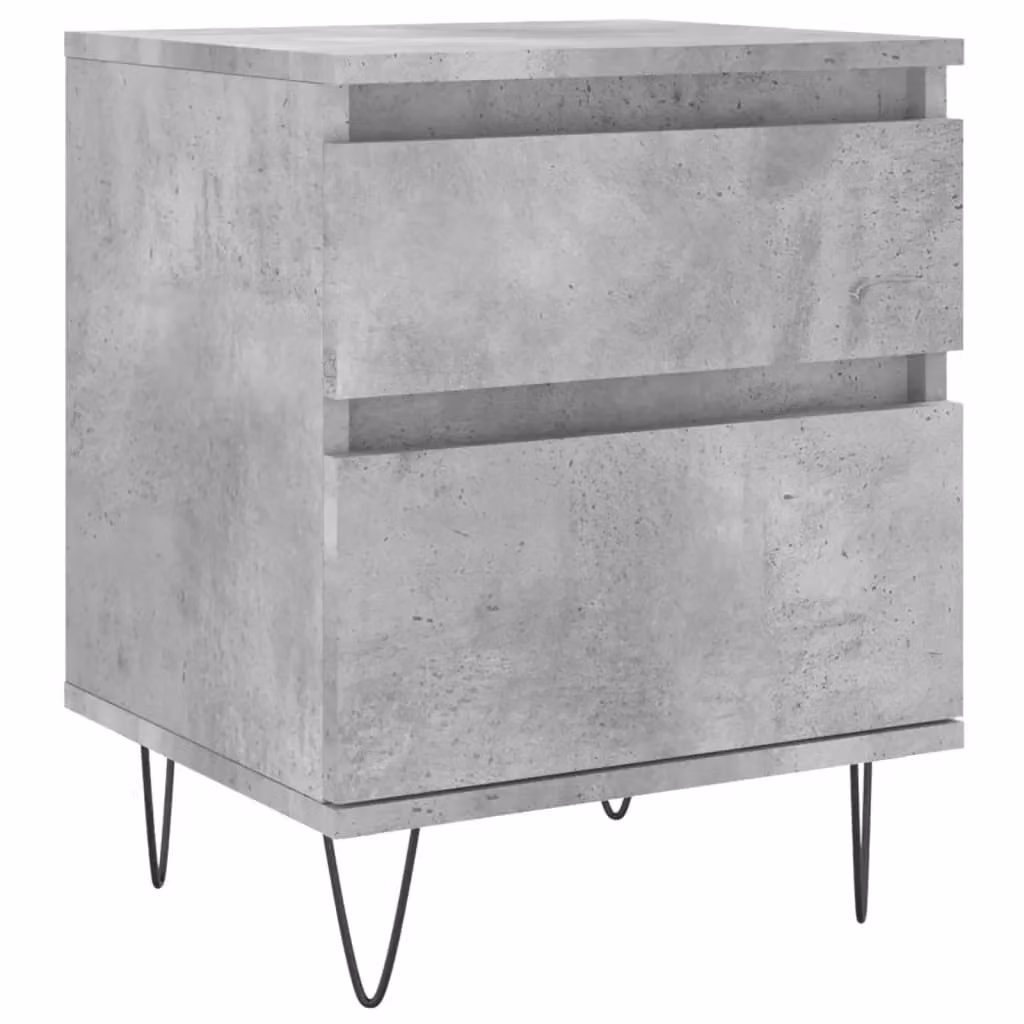 Berkfield Home Bedside Cabinet in Concrete Grey, W/D/H: 40 x 35 x 50 cm – 2