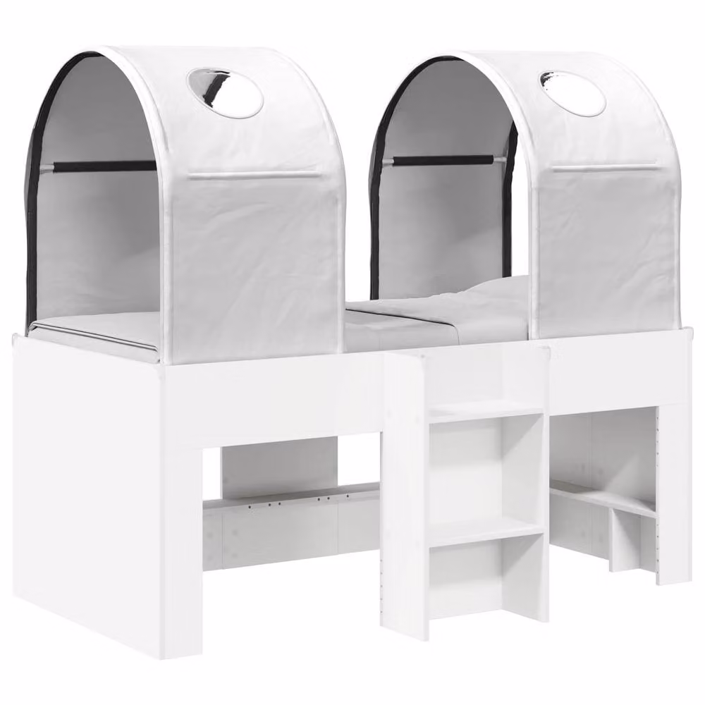 Berkfield Home 3-Piece White Engineered Wood Bed with Tunnel and Lift-Up Base – 2