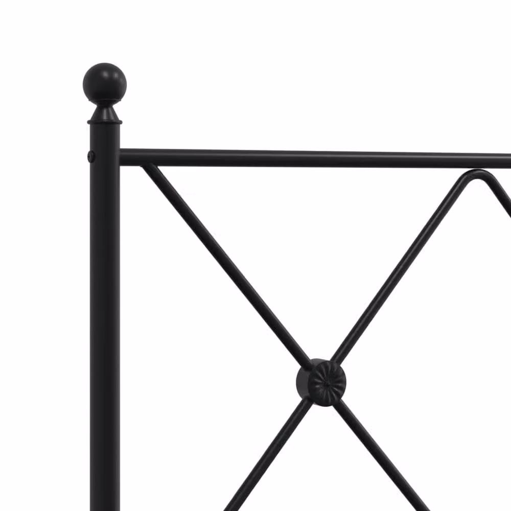 Berkfield Home Metal Bed Frame with Footboard, Black, W/D/H: 140 x 190 x 90.5 cm – 3