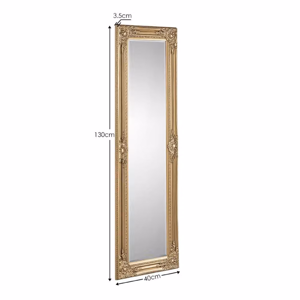 Cheshire Lumière Gold Full Length Rectangular Dress Mirror – 4