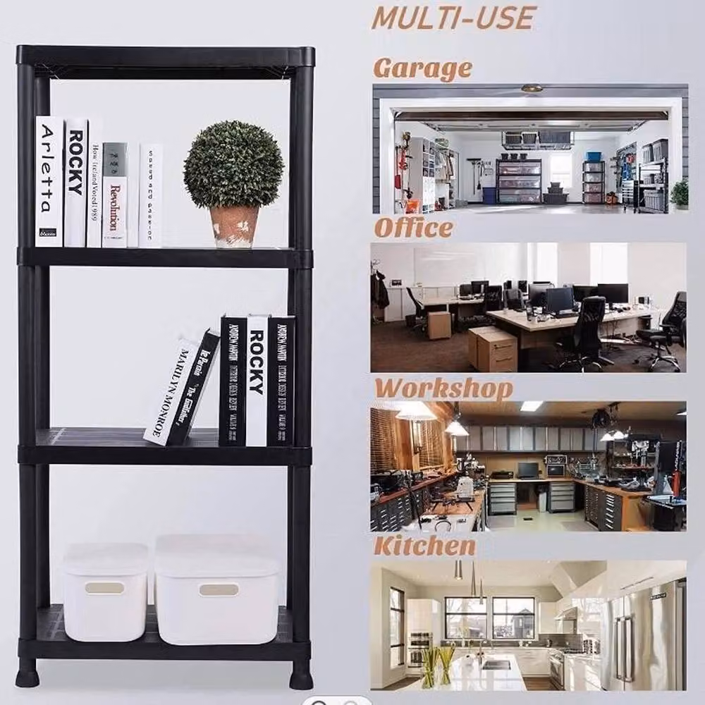 PAWNORA 4 Tier Black Garage Shelving Unit – 3