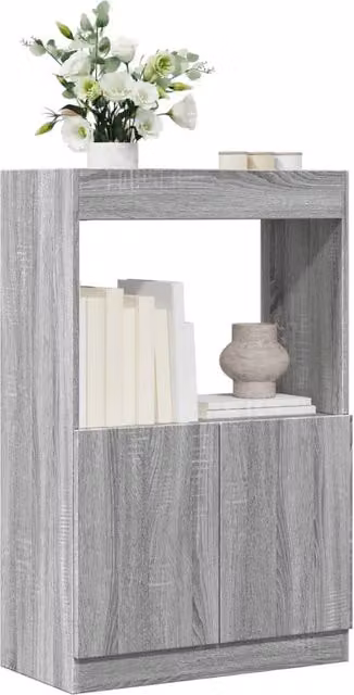 Berkfield Home Grey Sonoma Highboard in Engineered Wood W/D/H: 63 x 33 x 100 cm