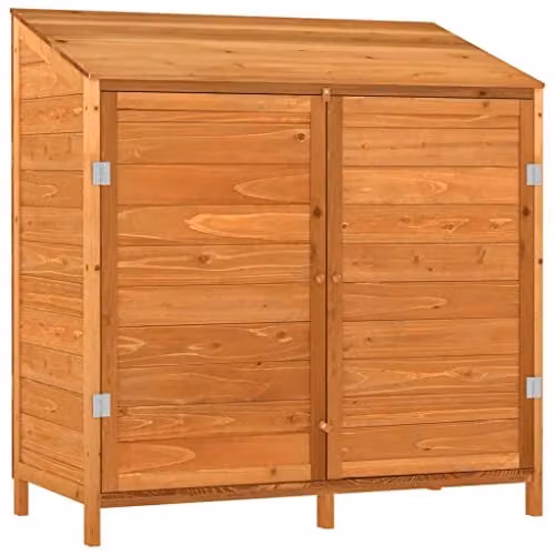 vidaXL Rustic Brown Garden Shed made of Solid Fir Wood W/D/H: 102 x 52 x 112 cm – 1